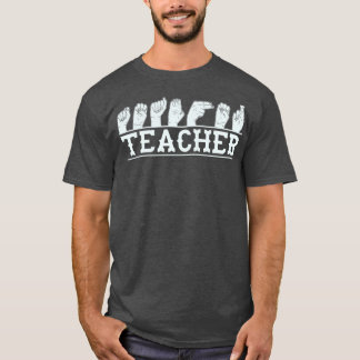 Camiseta conversación ASL del profesor de lenguaje de Rótul