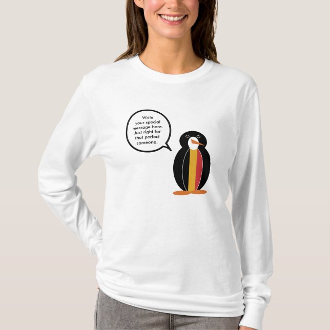 Camiseta Conversación belga de la Sra. Penguin (Anverso)
