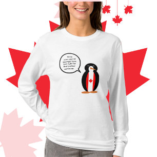 Camiseta Conversación canadiense a la Sra. Penguin Personal