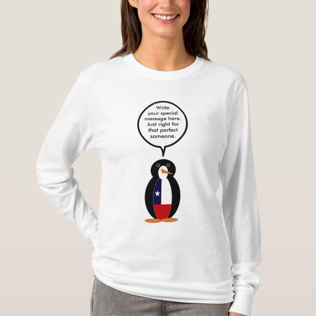 Camiseta Conversación chilena de la Sra. Penguin personaliz (Anverso)
