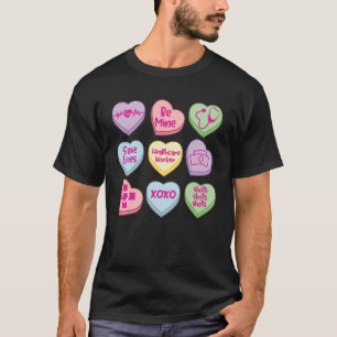 Camiseta Conversación de trabajadores de la salud Corazón d