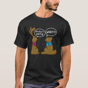 Camiseta Conversación del conejo de Pascua Me duele el culo