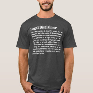 Camiseta Conversación divertida abogado descargo de respons