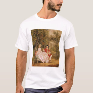 Camiseta Conversación en un parque, retrato del artista y