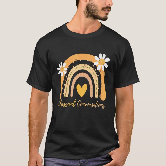 Camiseta Conversaciones clásicas del arcoiris lindo Homesch (Anverso)