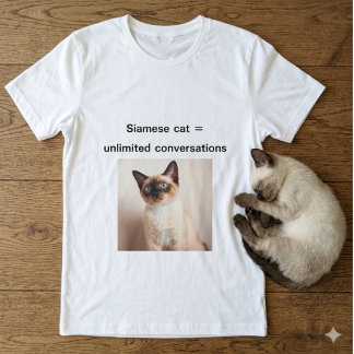 Camiseta Conversaciones ilimitadas gato siamés per