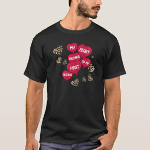 Camiseta Conversation Heart Love Valentines Day 1st Grade T