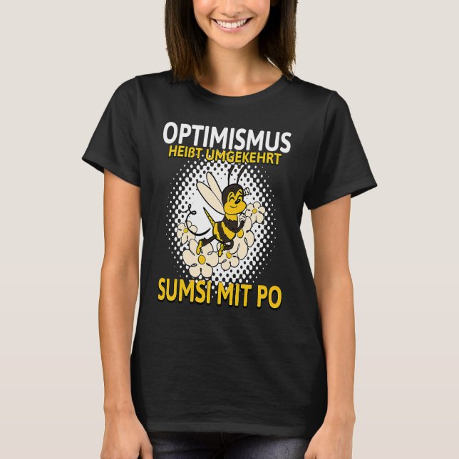 Camiseta Conversely, backprint optimism means Sumsi with Po (Anverso)