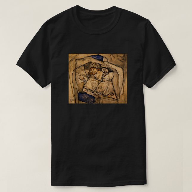 Camiseta Conversión de Egon Schiele mejorada con artificia  (Diseño del anverso)