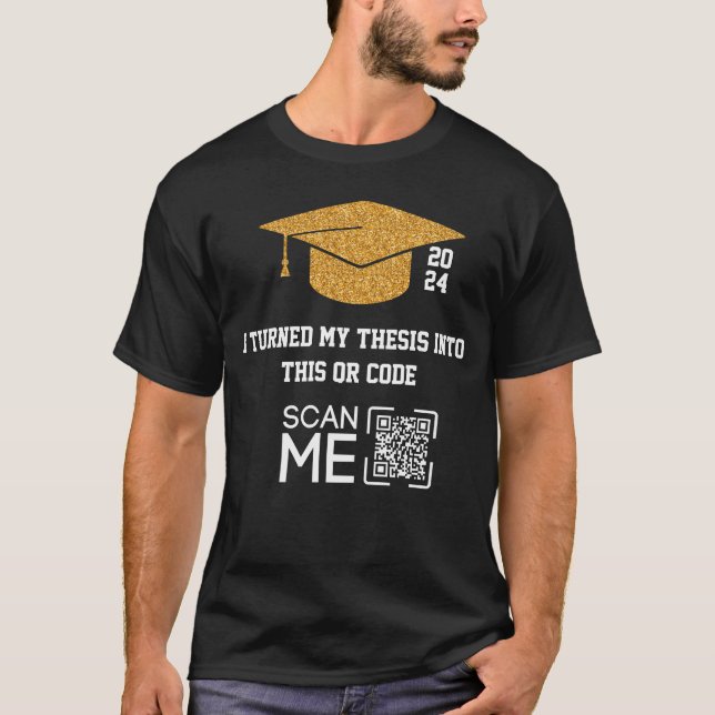 Camiseta Convertí Mi Tesis En Este Código QR (Anverso)