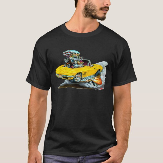 Camiseta Convertible amarillo 1966-67 del Corvette (Anverso)