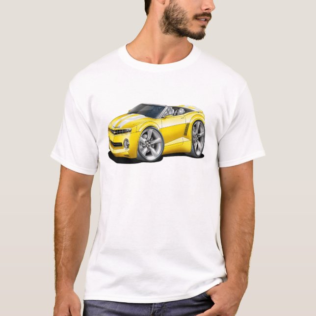 Camiseta Convertible Amarillo-Blanco 2012 de Camaro (Anverso)