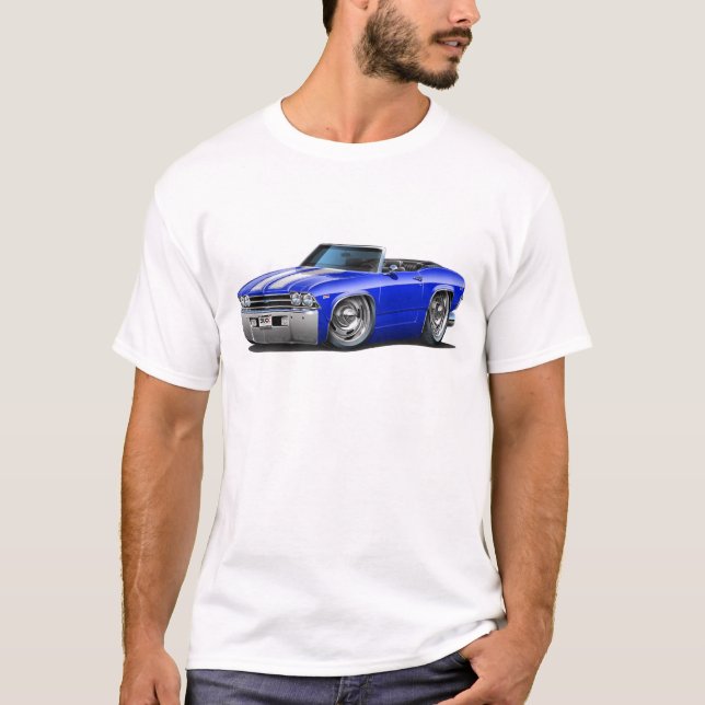 Camiseta Convertible Azul-Blanco 1969 de Chevelle (Anverso)