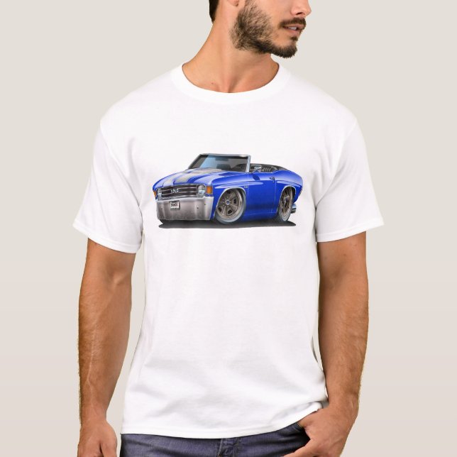 Camiseta Convertible Azul-Blanco 1971-72 de Chevelle (Anverso)