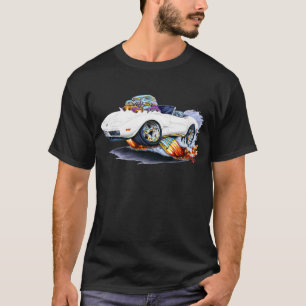 Camiseta Convertible blanco 1973-76 del Corvette