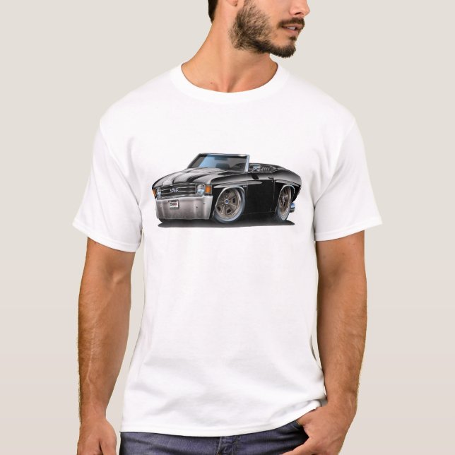 Camiseta Convertible Negro-Blanco 1971-72 de Chevelle (Anverso)