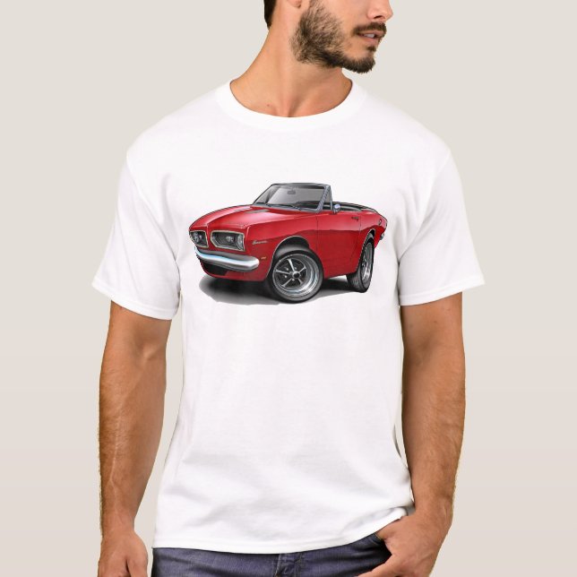 Camiseta Convertible rojo 1967-69 del Barracuda (Anverso)