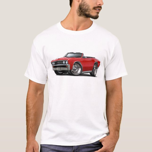 Camiseta Convertible rojo 1967 de Chevelle (Anverso)