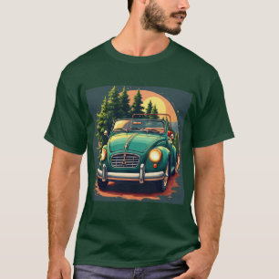 Camiseta Convertible verde clásico: T-S del amante del coch