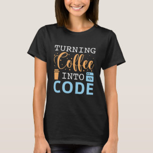 Camiseta Convertir el café en código