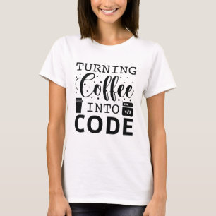 Camiseta Convertir el café en código