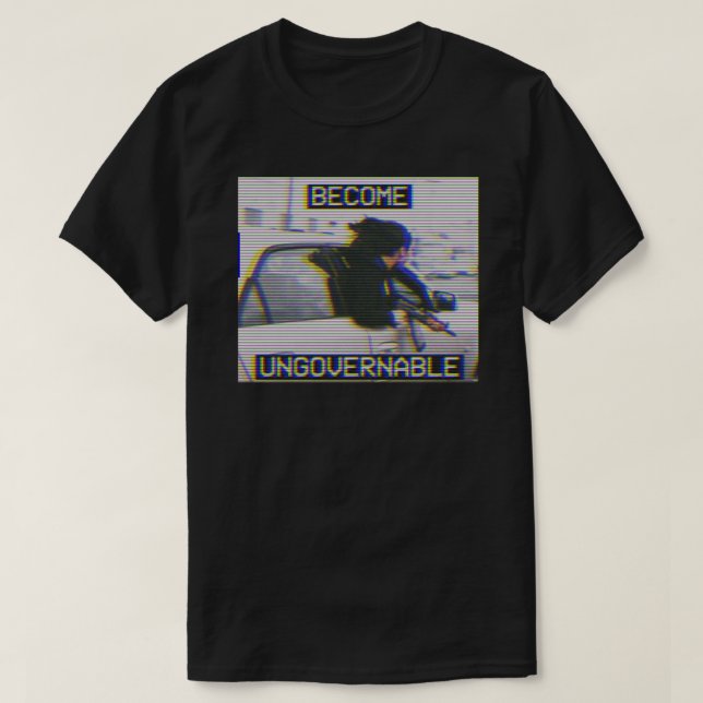 Camiseta Convertirse en un Pegatina ingobernable (Diseño del anverso)