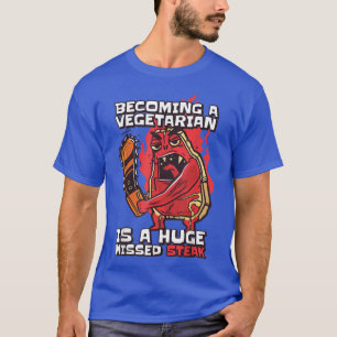 Camiseta Convertirse En Vegetariano Es Un Enorme Vegetano D