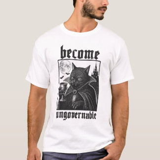 Camiseta Conviértete en Ingobernable Gráfico Divertido Gato