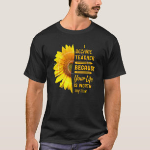 Camiseta Conviértete en profesor porque tu vida vale mi tie