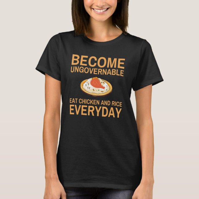 Camiseta Conviértete En Un Ingenioso Pollo Y Arroz Cada Día (Anverso)