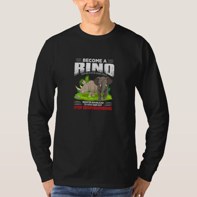 Camiseta Conviértete en un paro de rino (Anverso)