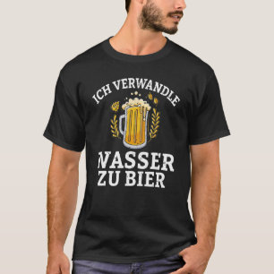 Camiseta Convierto agua en cervecería y cerveza de hobby