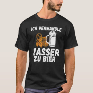 Camiseta Convierto agua en cerveza diciendo cerveza y cerve