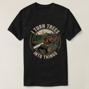 Camiseta Convierto Árboles En Cosas Divertido Diseño De Car