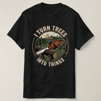 Camiseta Convierto Árboles En Cosas Divertido Diseño De Car