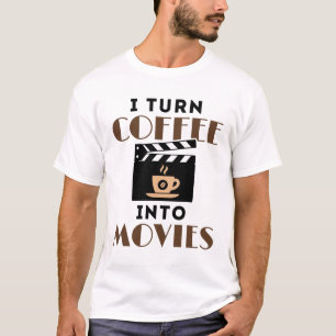 Camiseta Convierto café en cine productor de guionistas