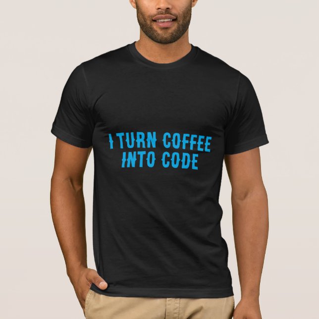Camiseta Convierto Café En Código (Anverso)