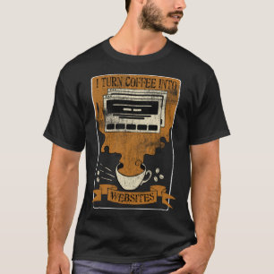 Camiseta Convierto Café En Desarrollador Front End De Sitio