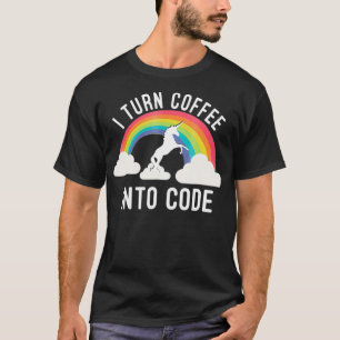 Camiseta Convierto El Café En Codificación De Código