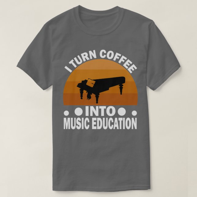 Camiseta Convierto el café en el Mus de la escuela secundar (Diseño del anverso)