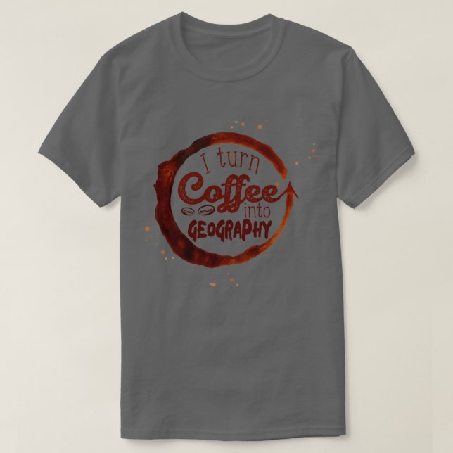 Camiseta Convierto el café en geografía (Diseño del anverso)