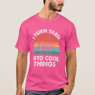 Camiseta Convierto Hilo En Cosas Geniales Crochet Retro Tej