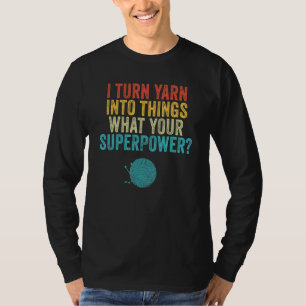 Camiseta Convierto Hilo En Cosas Tejidas y Ganchillo Mamá D