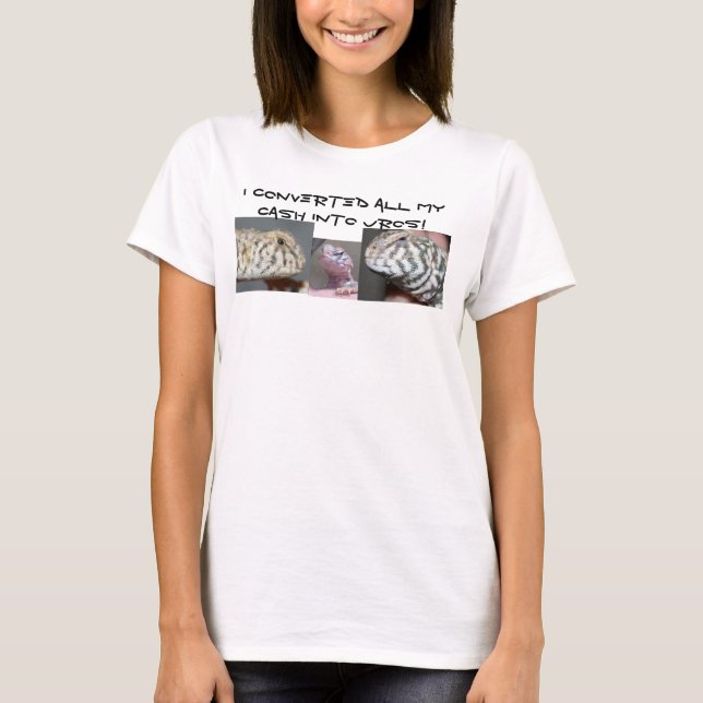 Camiseta Convirtió mi efectivo a Uros (Anverso)