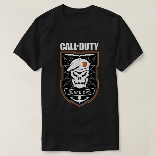 Camiseta Convocatoria de la insignia Ops 4 de negro de debe (Diseño del anverso)
