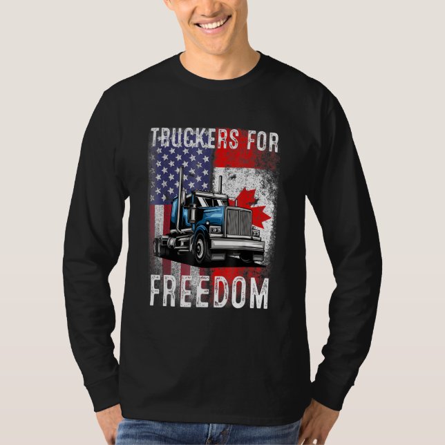 Camiseta Convoy de Bandera Americana Canadá Libertad 2022 T (Anverso)