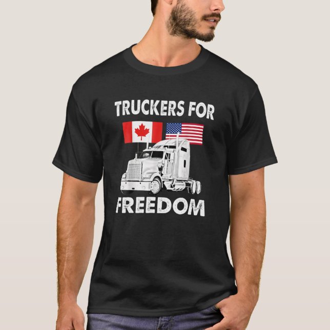 Camiseta Convoy de Bandera Americana Canadá Libertad 2022 T (Anverso)