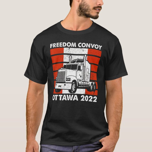 Camiseta Convoy de Bandera Americana Canadá Libertad 2022 T (Anverso)