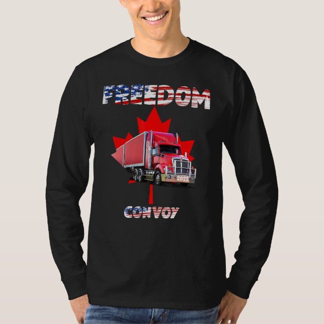 Camiseta Convoy de Bandera Americana Canadá Libertad 2022 T (Anverso)