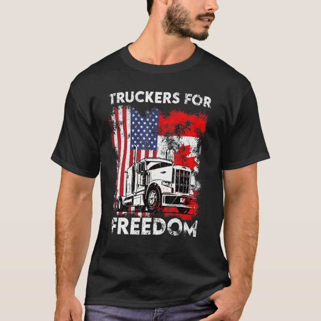 Camiseta Convoy de Bandera Americana Canadá Libertad 2022 T (Anverso)